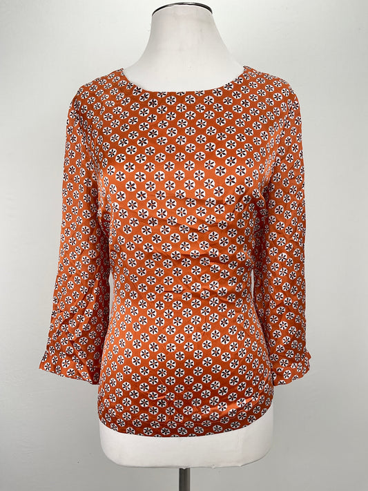 Blusa Naranja Floral Forever 21