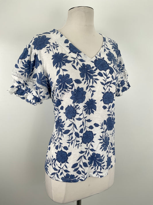 Blusa Blanco Floral Fred David