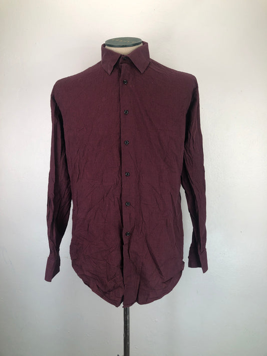 Camisa Rojo Vino Rayas  Van Heusen