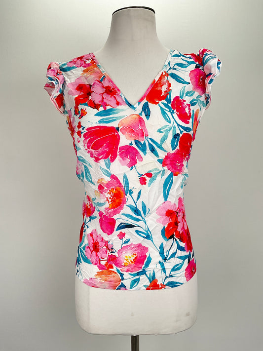 Blusa Blanco Floral Shein