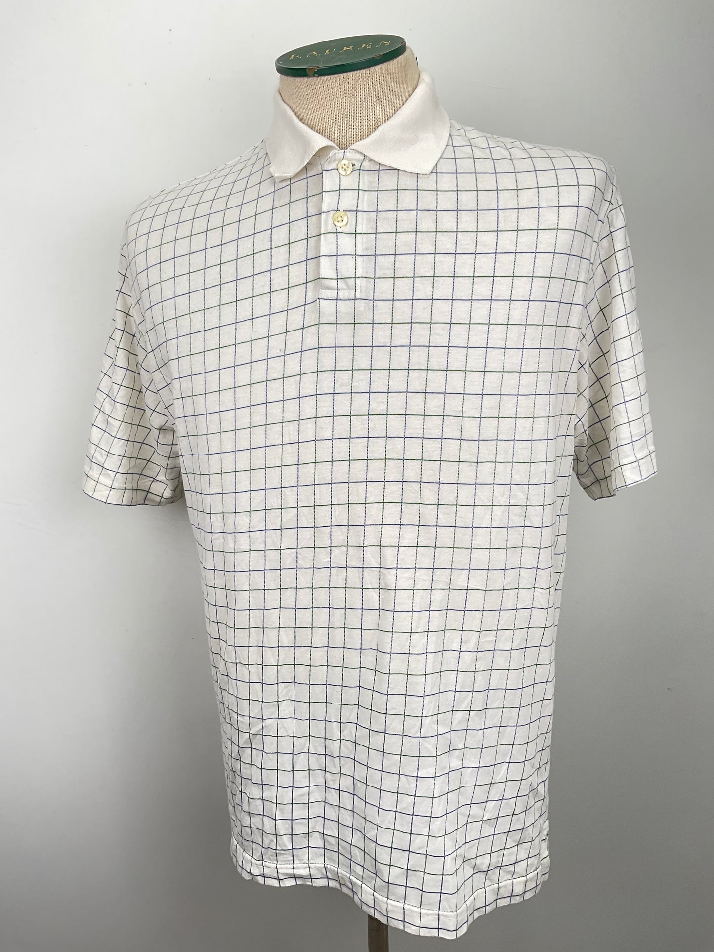 Camiseta Blanco De Cuadro Premier