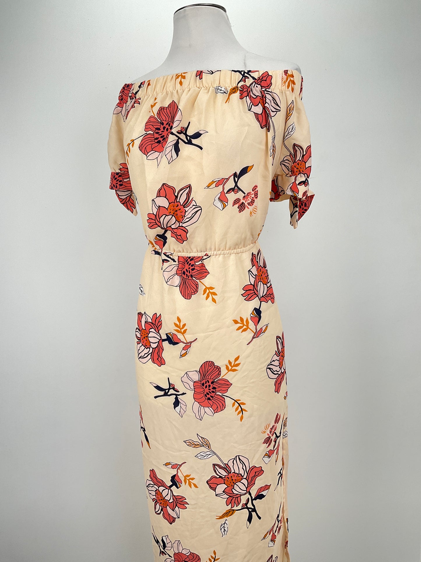 Vestido Crema Floral Hlush