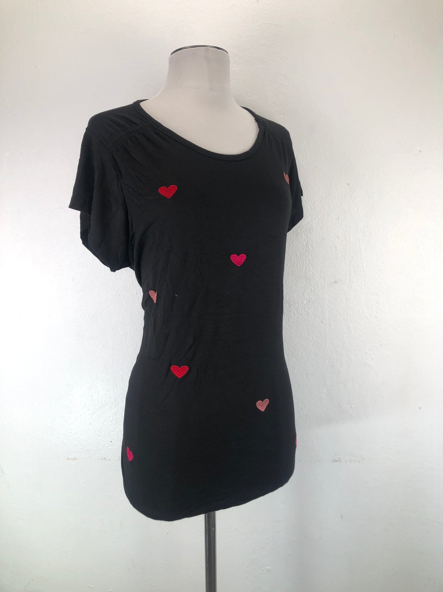Camiseta Negro Vintage Rose