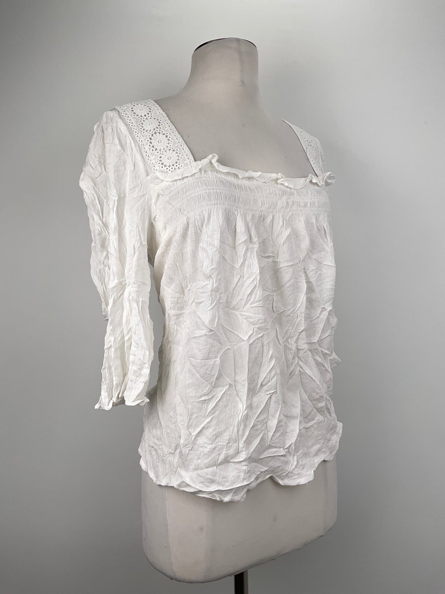 Blusa Blanco Floral Cure