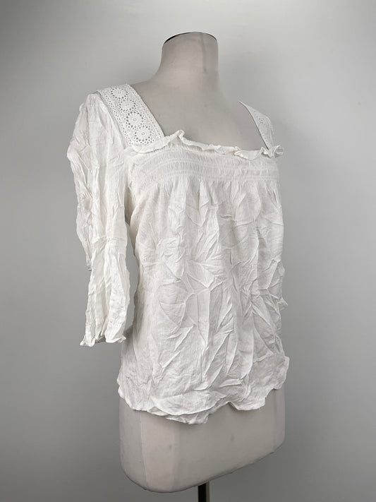 Blusa Blanco Floral Cure