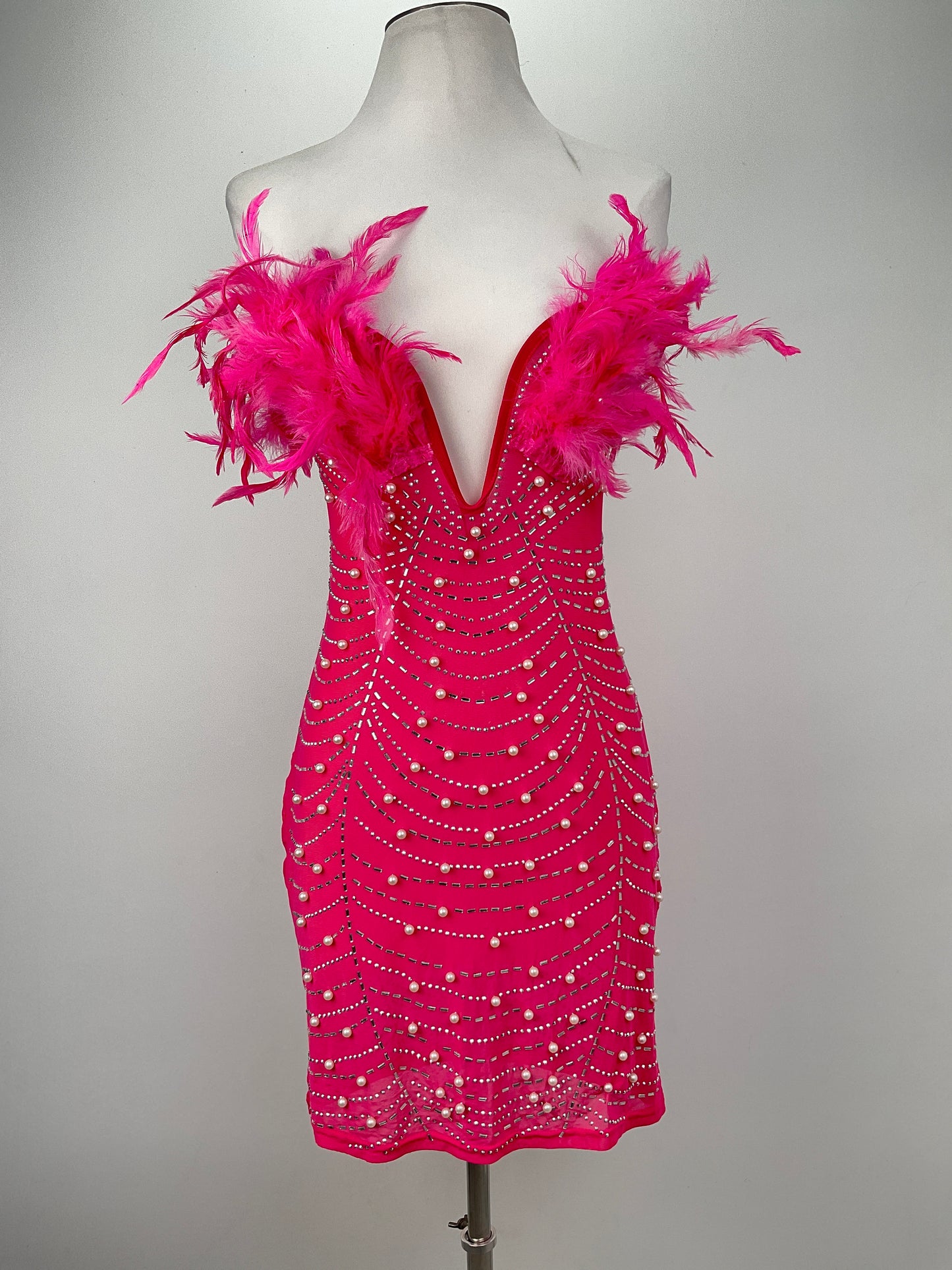 Vestido Rosado de Brillo Variangis