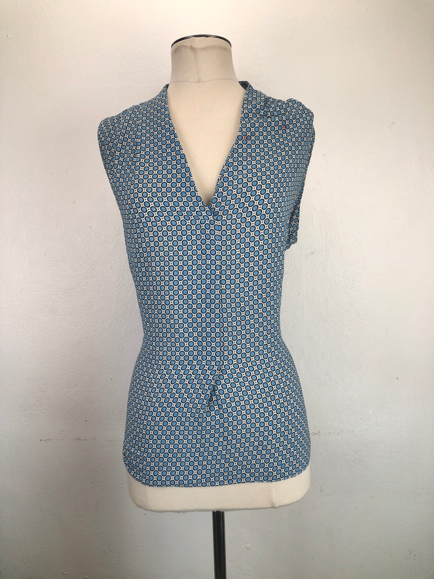 Blusa Azul de Lunares Rosa olive