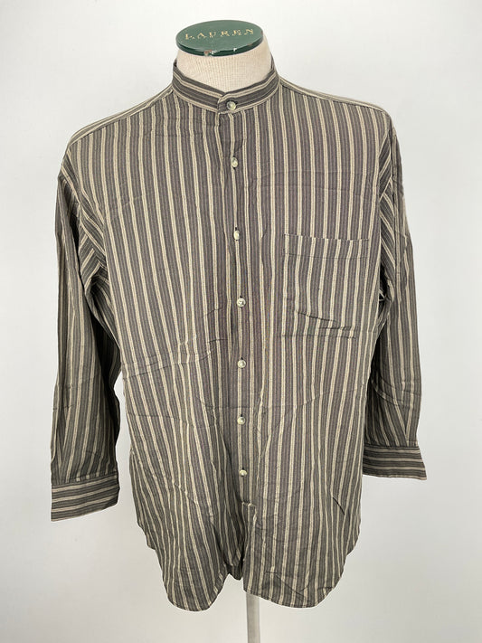 Camisa Marron de Rayas Pierre Cardin