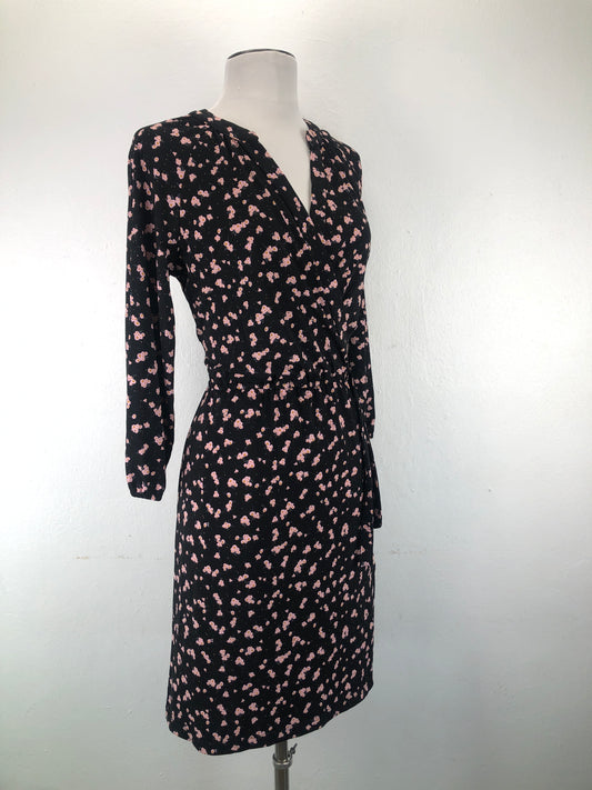 Vestido Negro Floral Maison Jules