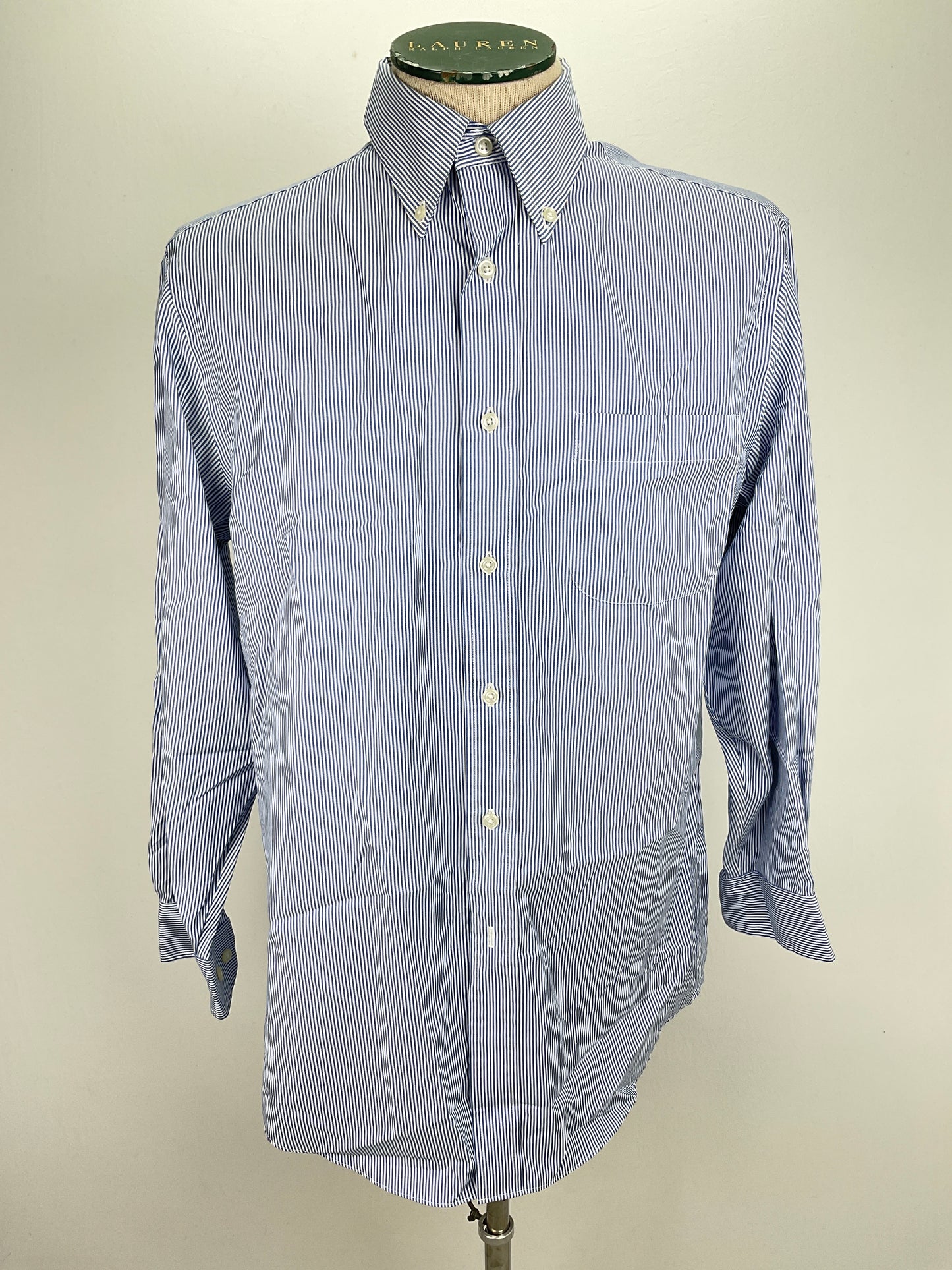 Camisa Azul claro de Rayas Saddlebred
