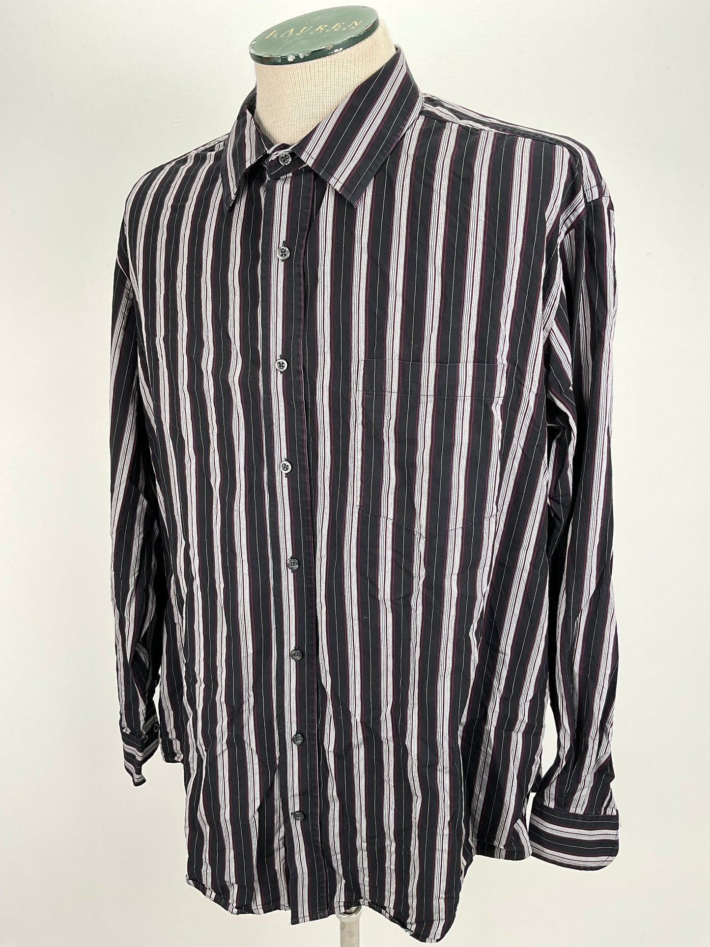 Camisa Negro de Rayas George