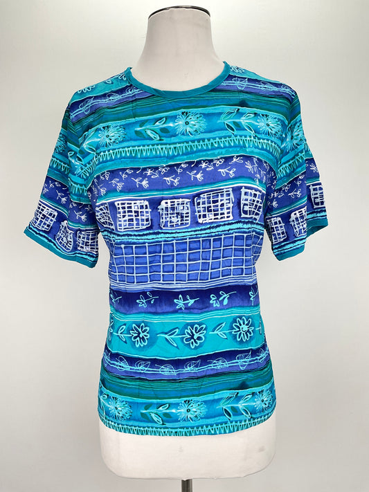 Blusa Azul Floral Lindsey Scott