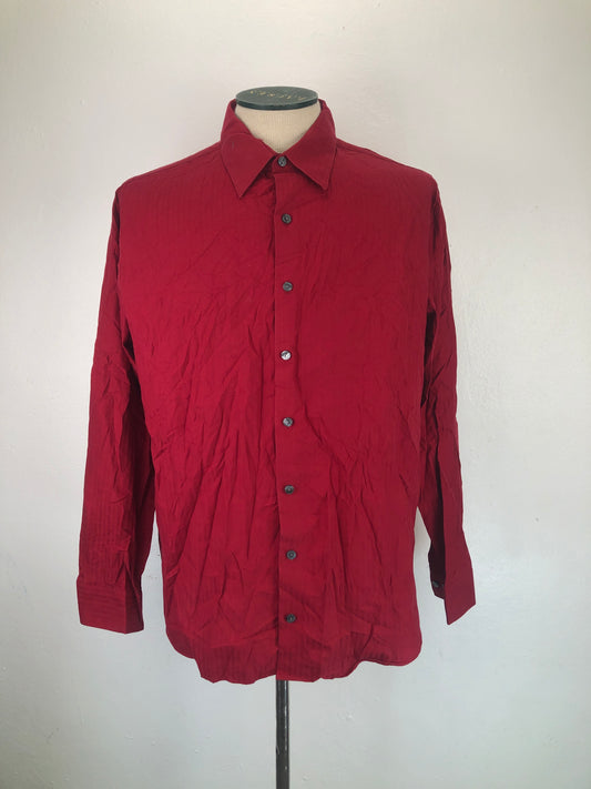 Camisa Rojo Vino Wrinkle Free