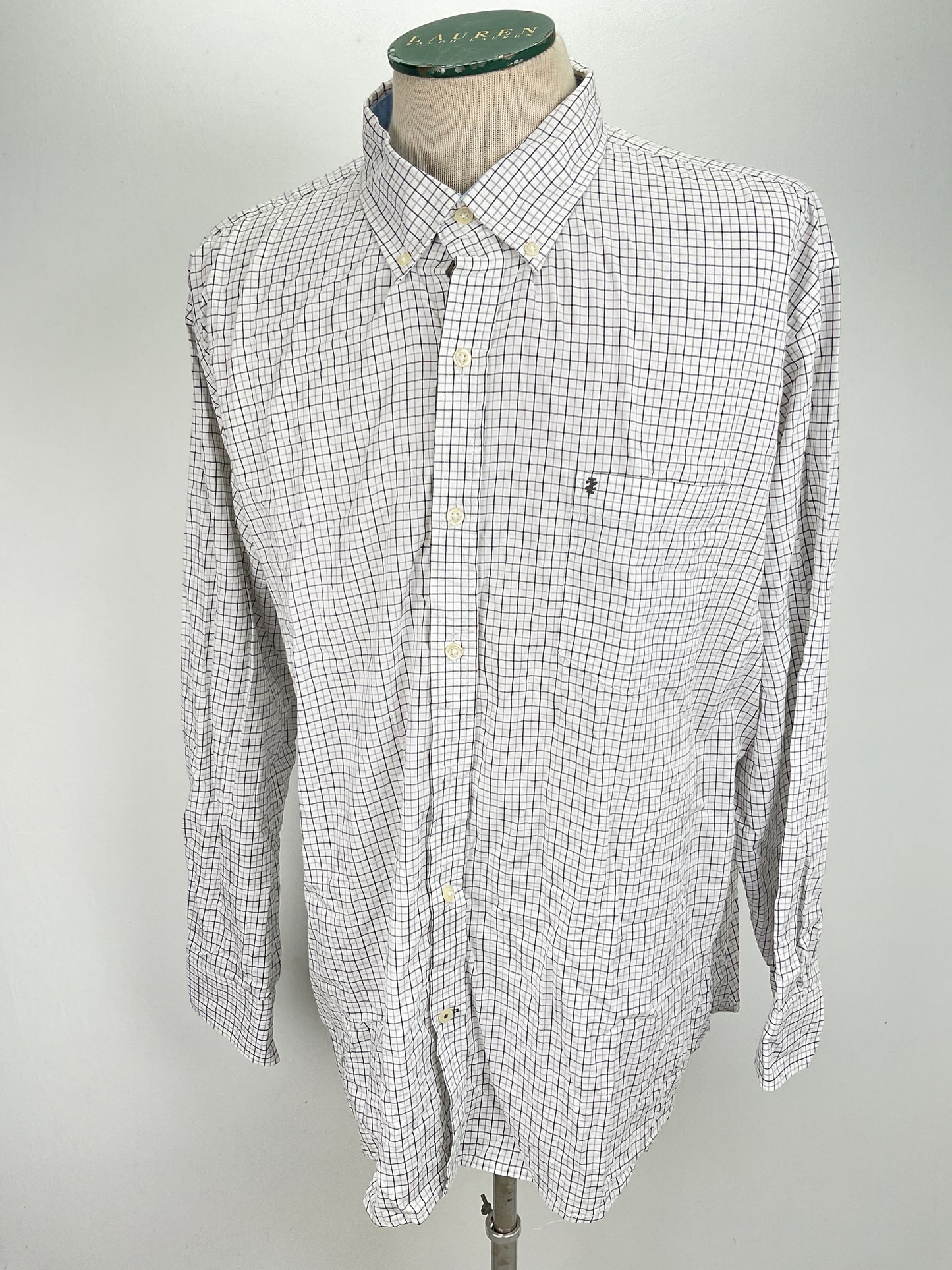 Camisa Blanco de Cuadro Izod