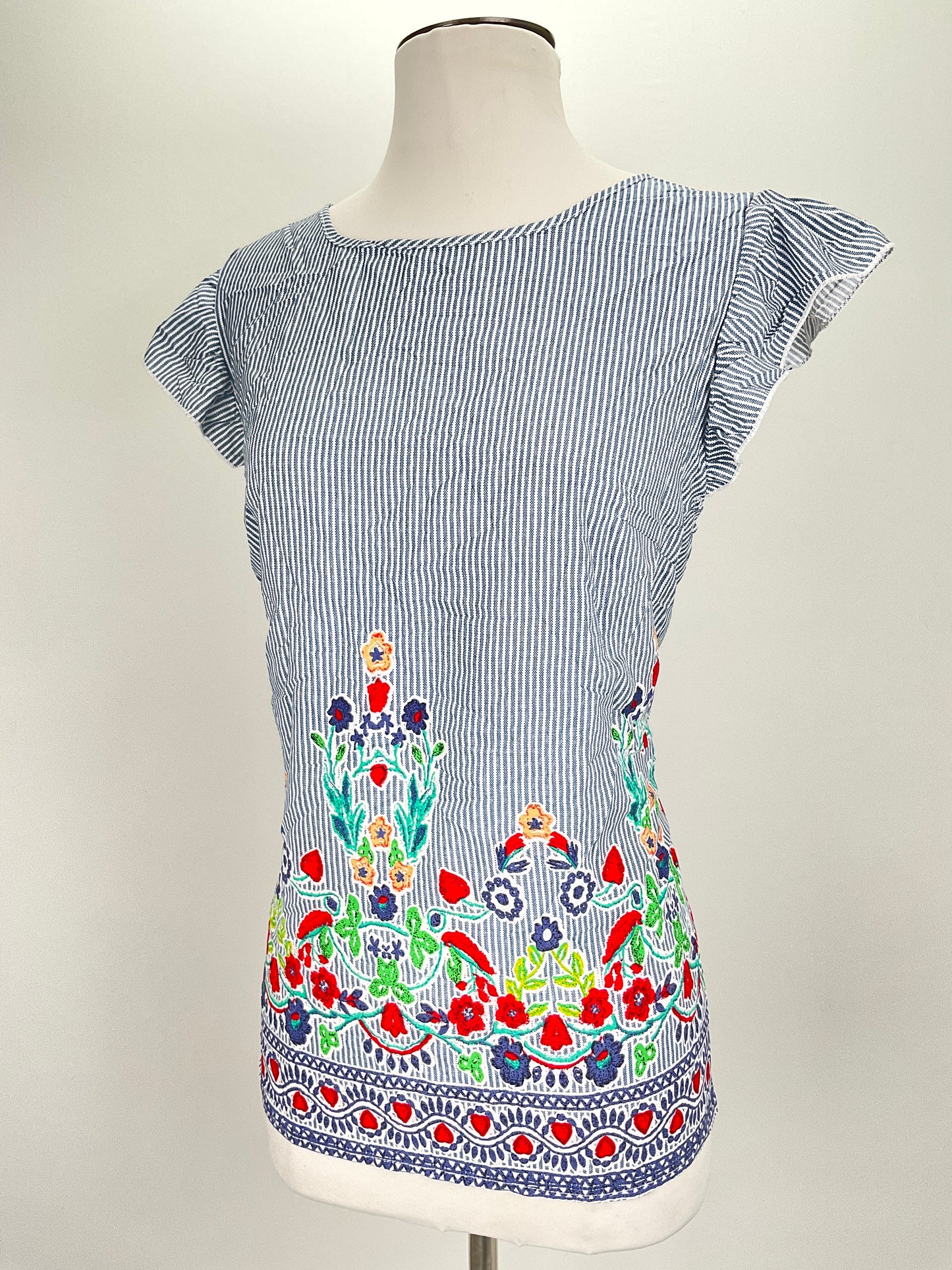 Blusa Gris Floral Variangis