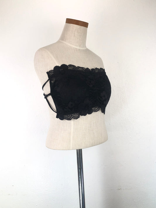 Top Negro de Flores Variangis