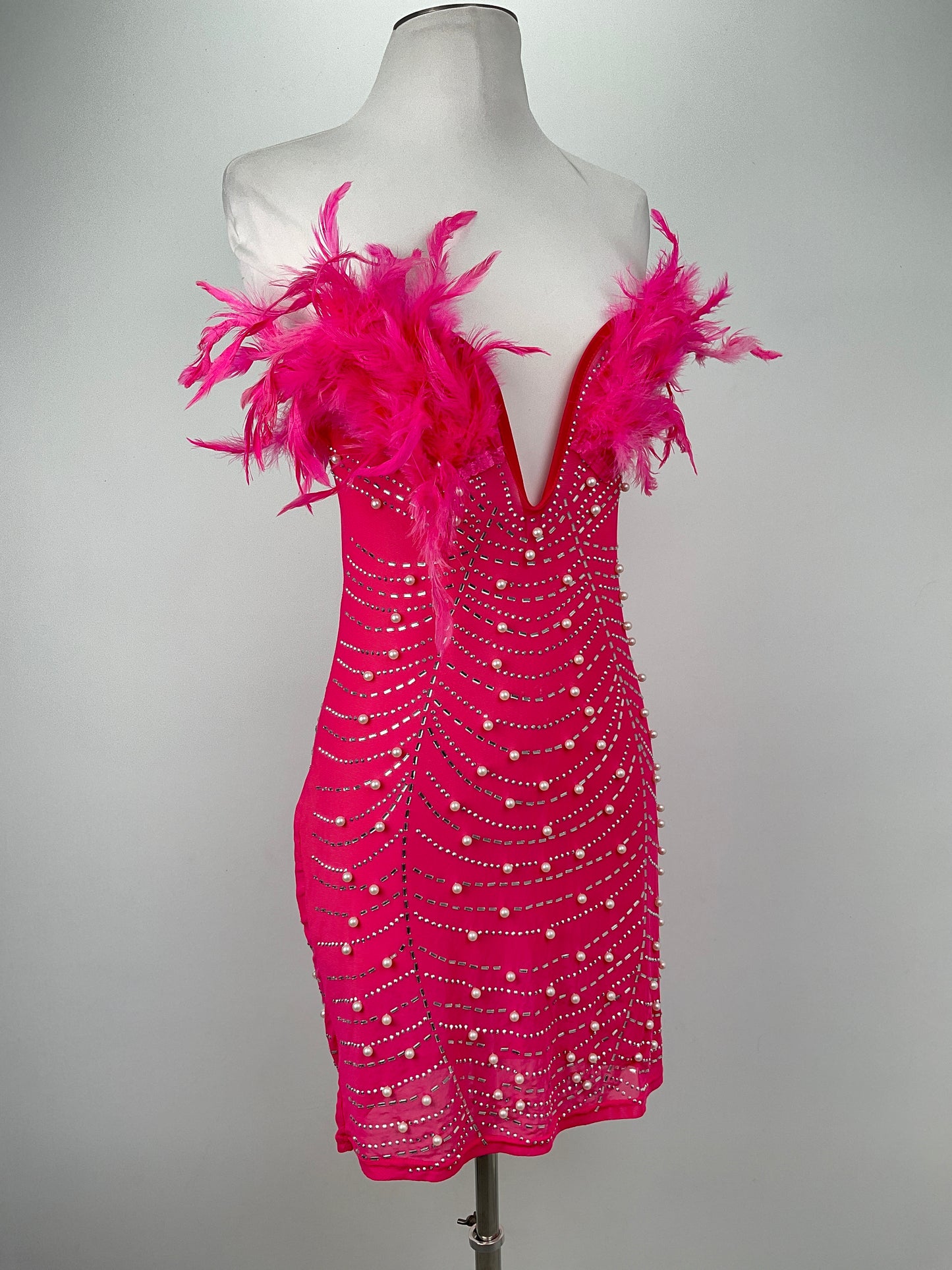 Vestido Rosado de Brillo Variangis