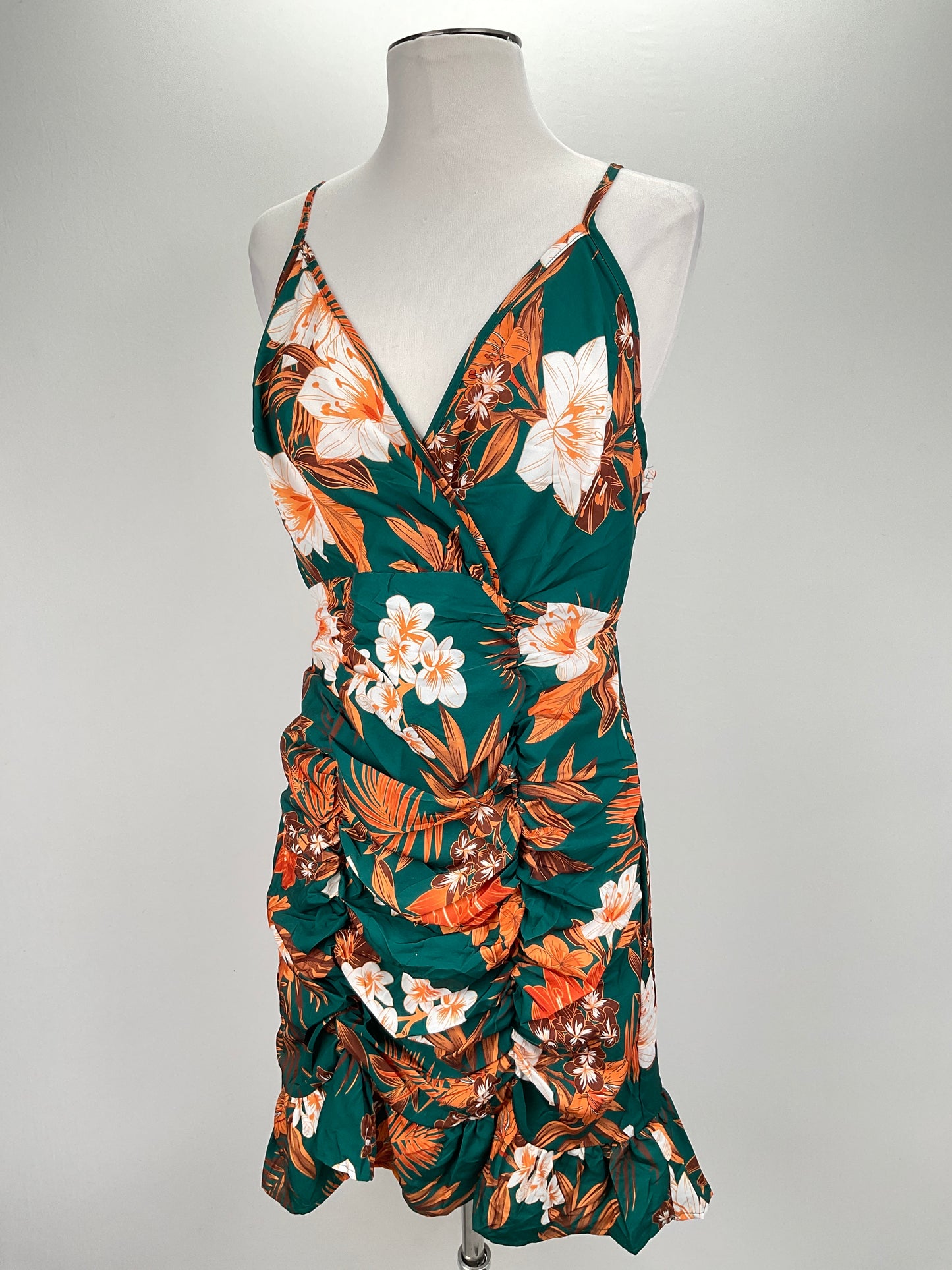 Vestido Verde Floral Shein
