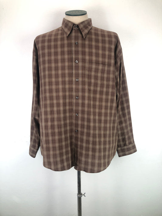 Camisa Marron de Cuadro Arrow