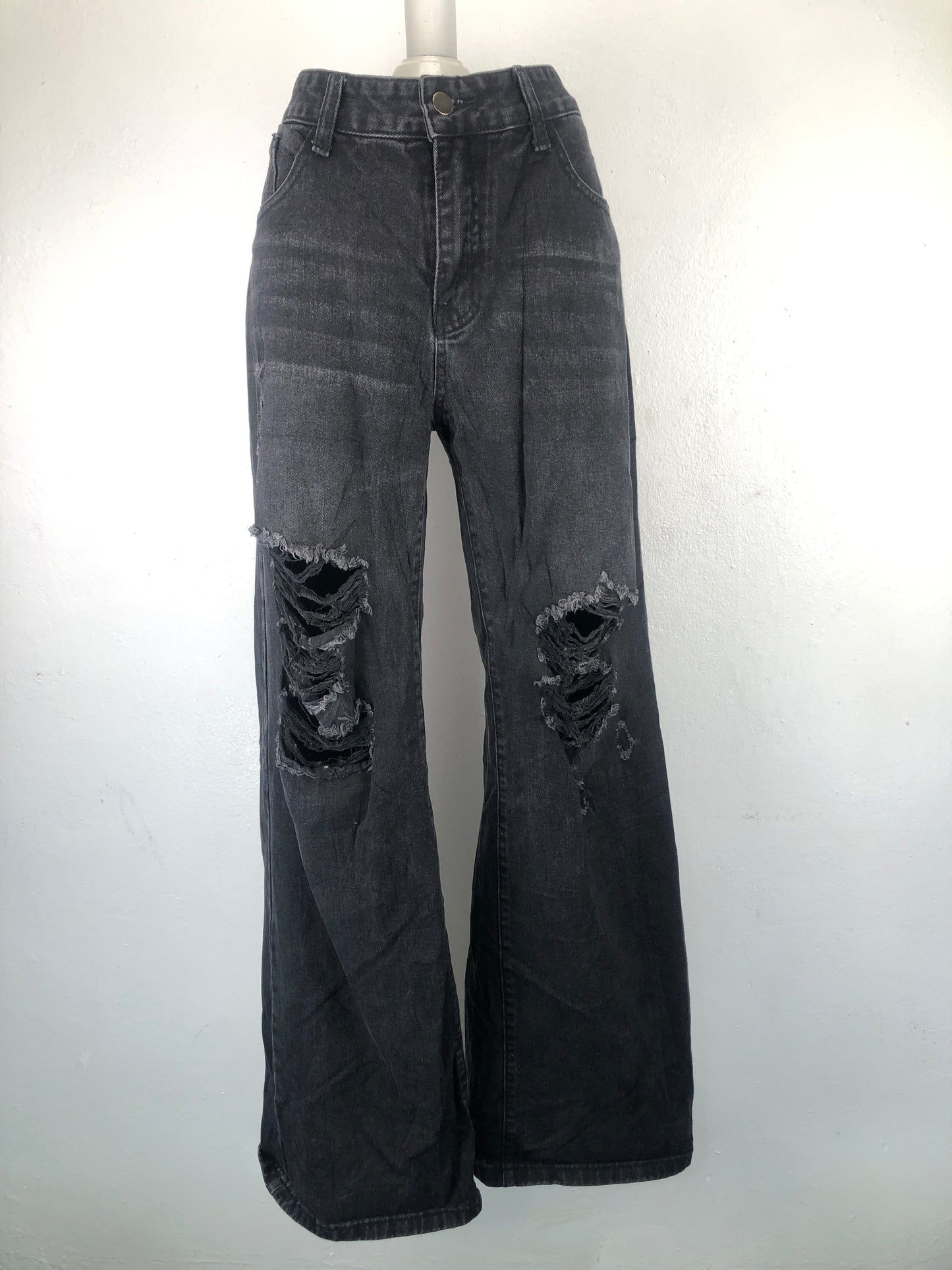 Pantalon Negro Mom Jeans Shein