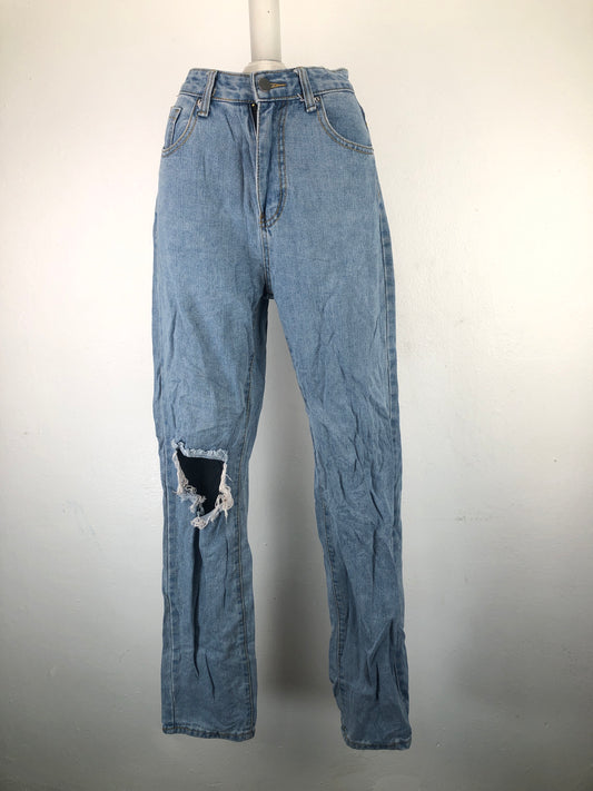 Pantalon Azul claro Mom Jeans Shein