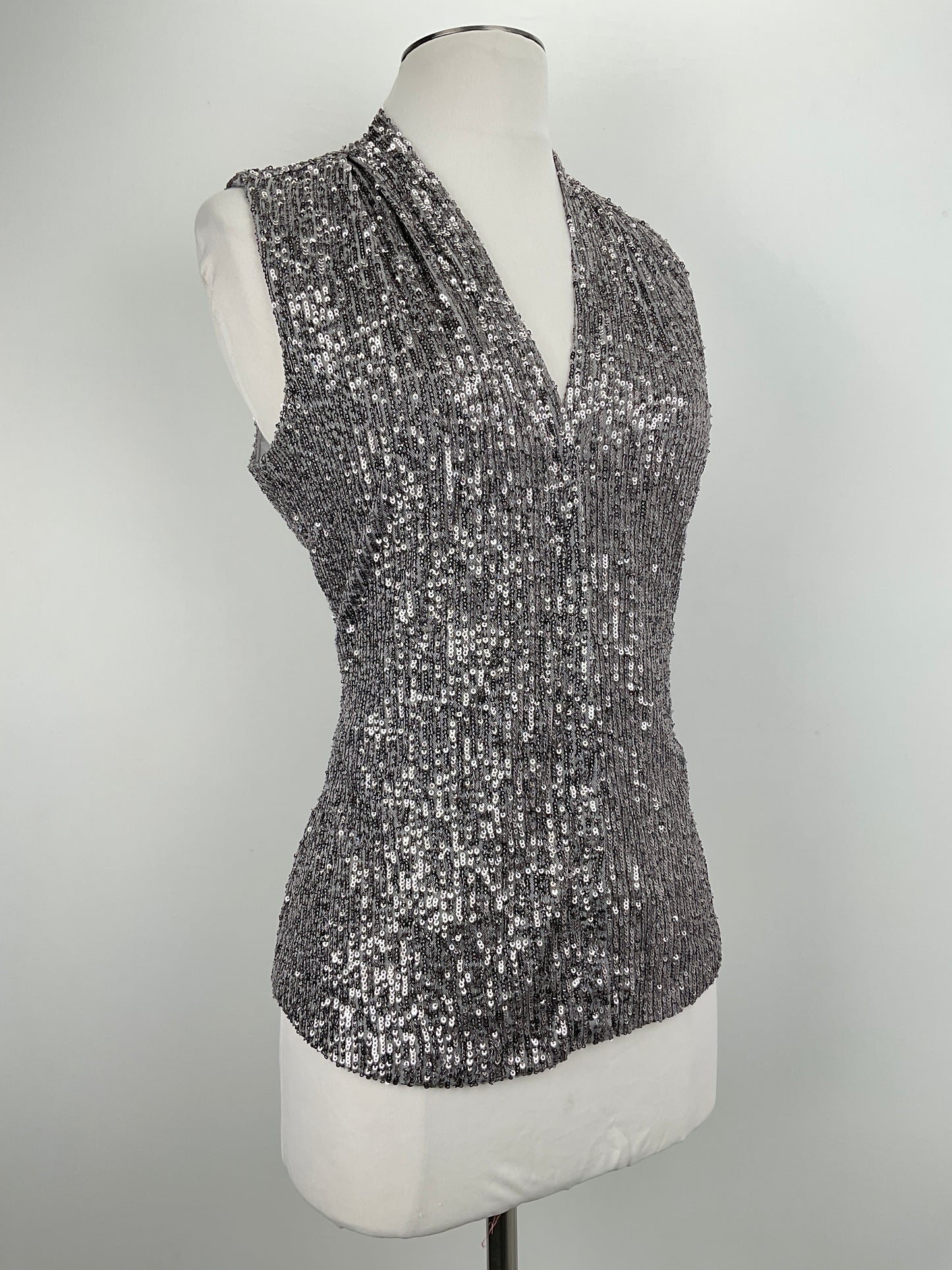 Blusa Plateado de Brillo Calvin Klein