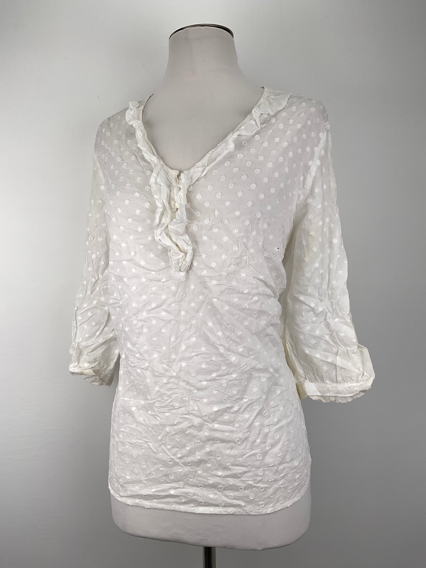 Blusa Blanco de Lunares  Talbots