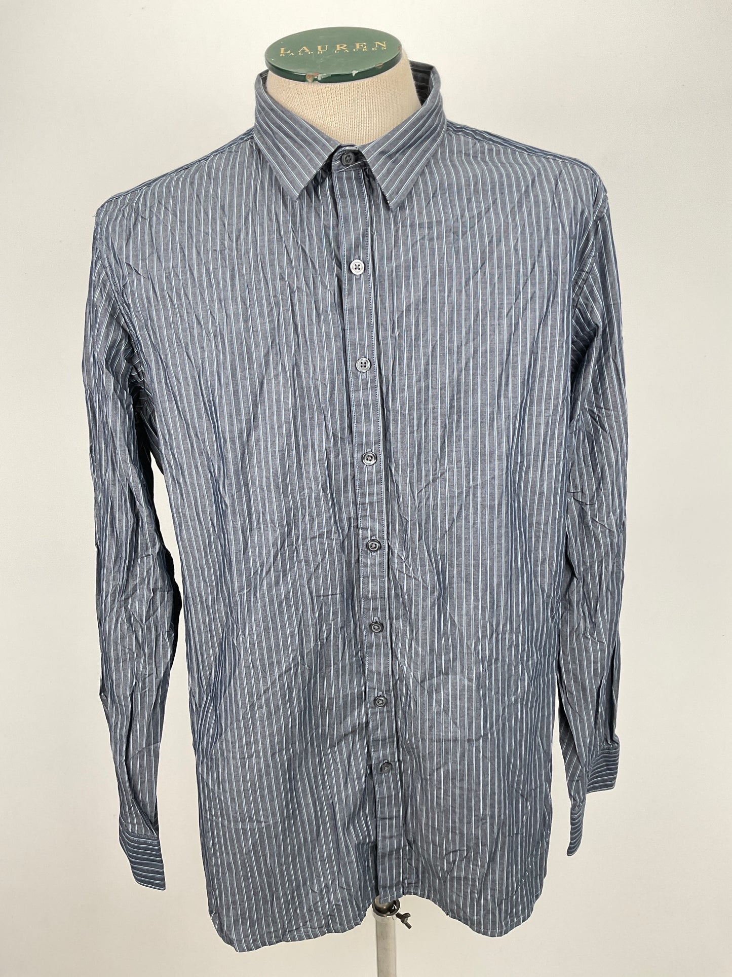 Camisa Gris de Rayas Slim fit