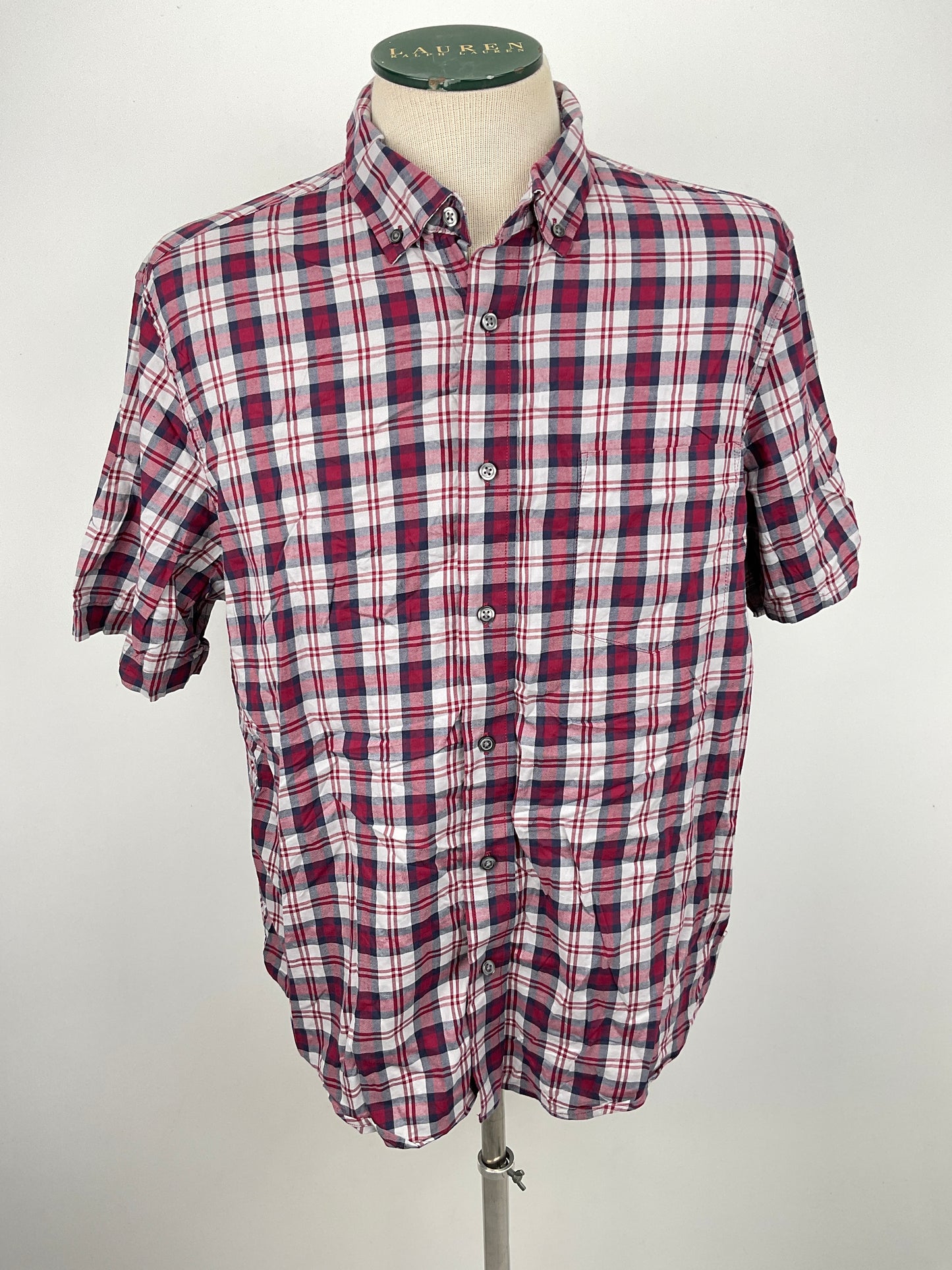 Camisa Rojo vino de Cuadro George