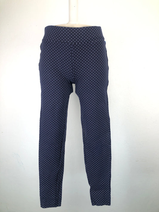Pantalon Azul  Marino Lunares Loft