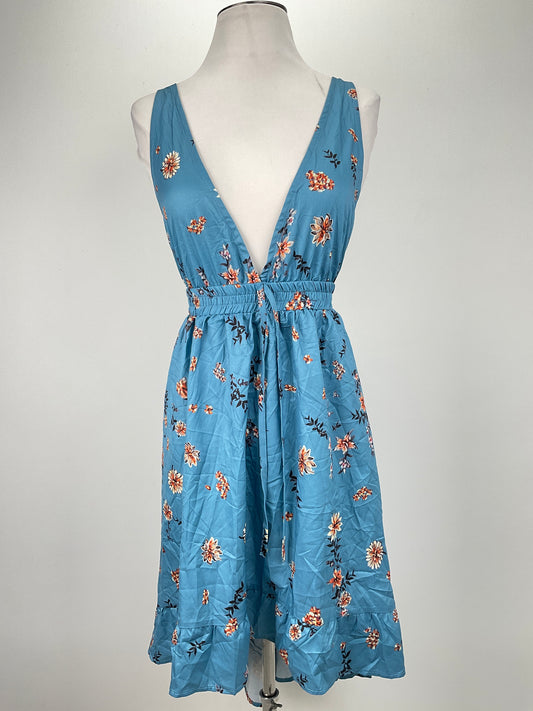 Vestido Azul Floral Variangis