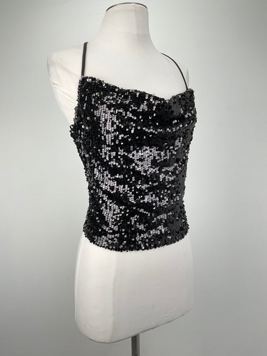 Blusa Negro de Brillo Sincerely Jules