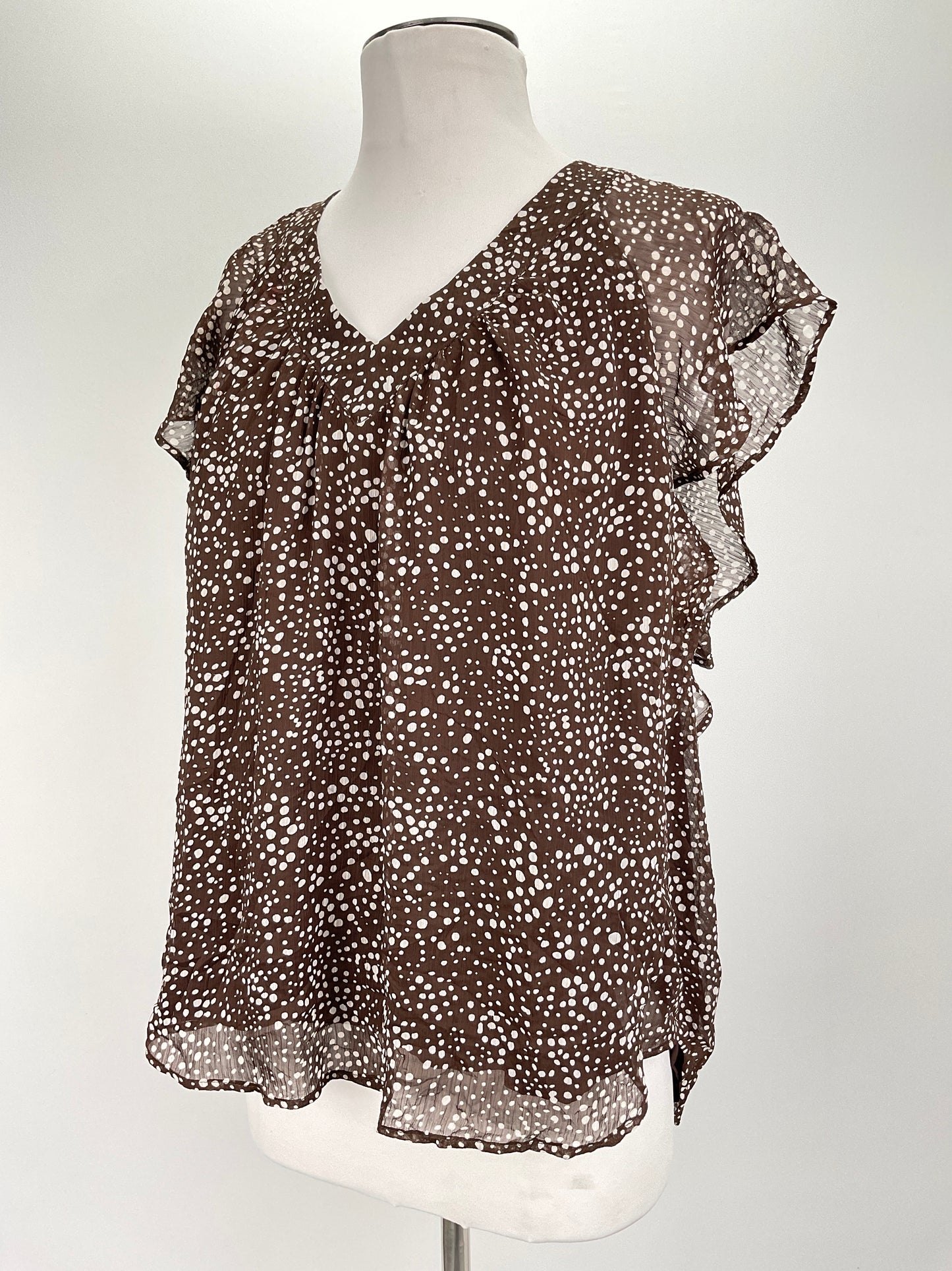 Blusa Marron de Lunares Loft
