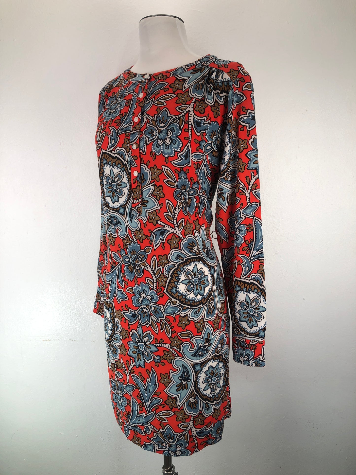 Vestido Naranja Floral Loft