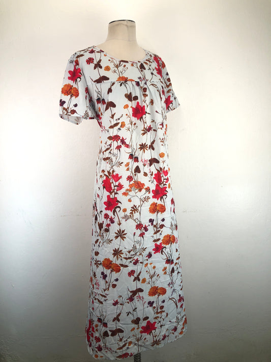 Vestido Blanco Floral Variangis