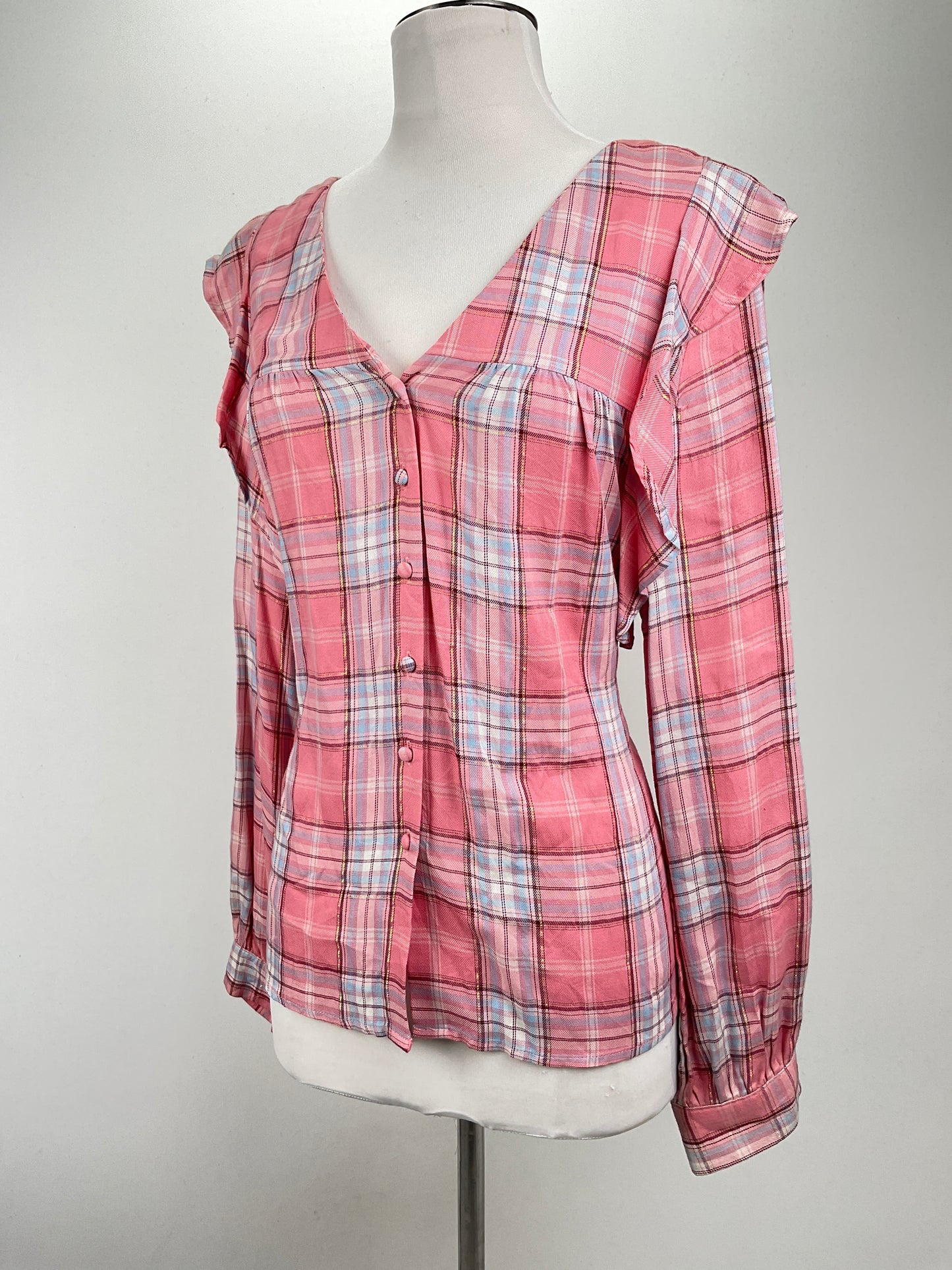 Blusa Rosado de Cuadro Bobeau