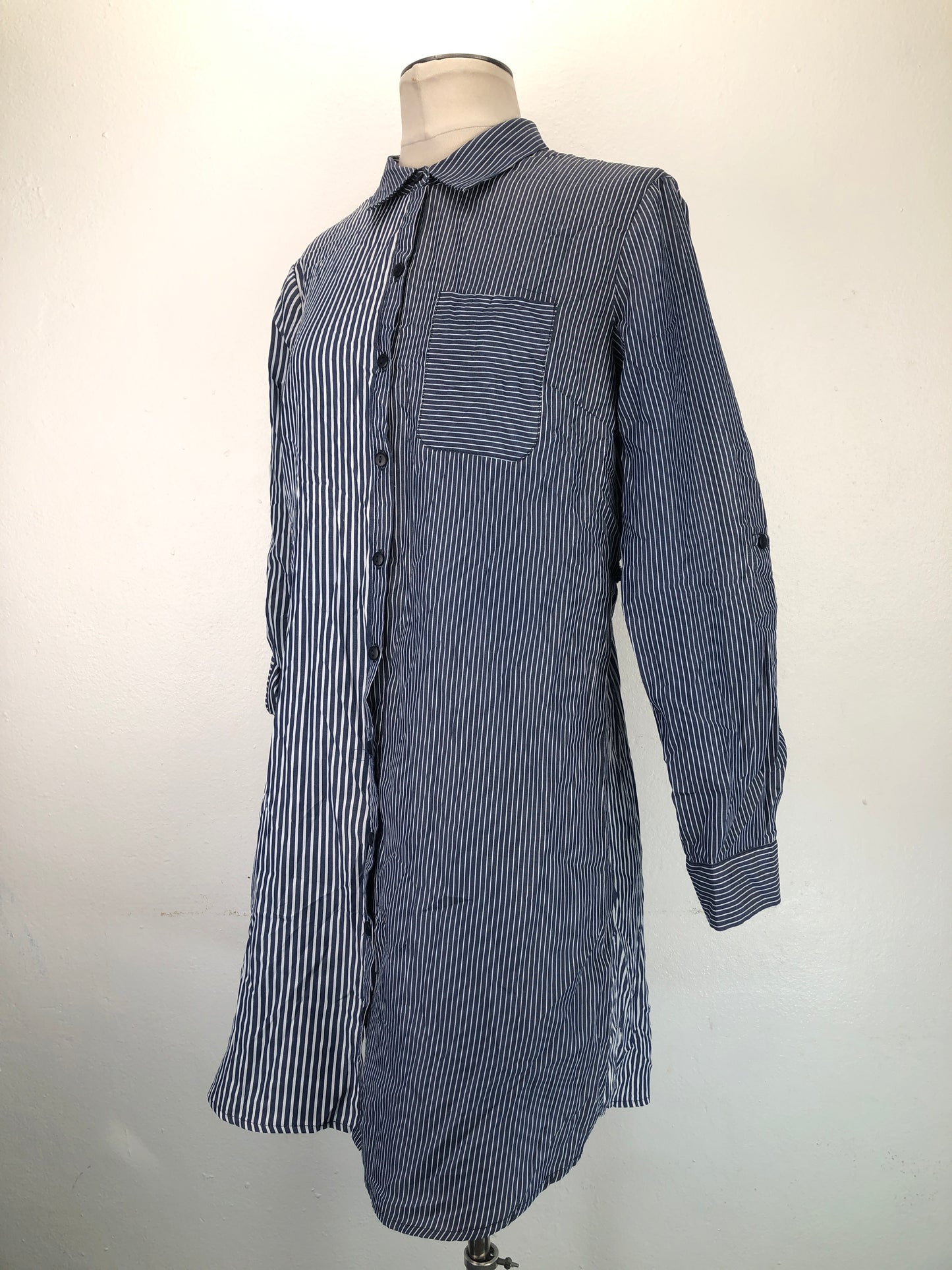 Camisa Azul marino de Rayas Loue Notes