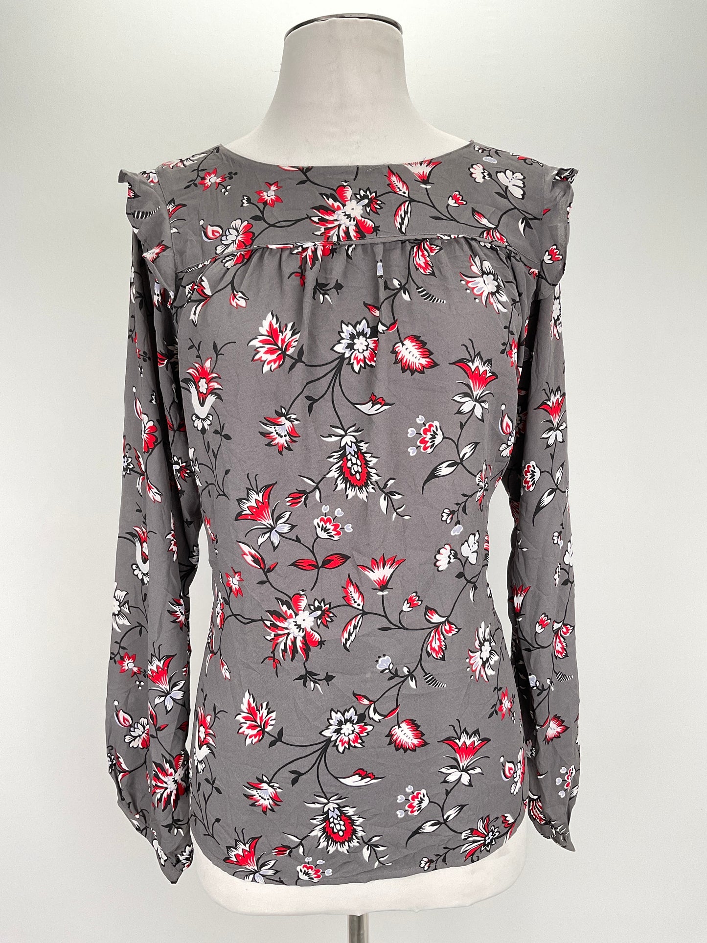 Blusa Gris Floral Loft