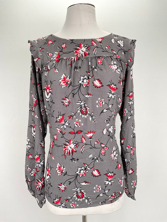 Blusa Gris Floral Loft