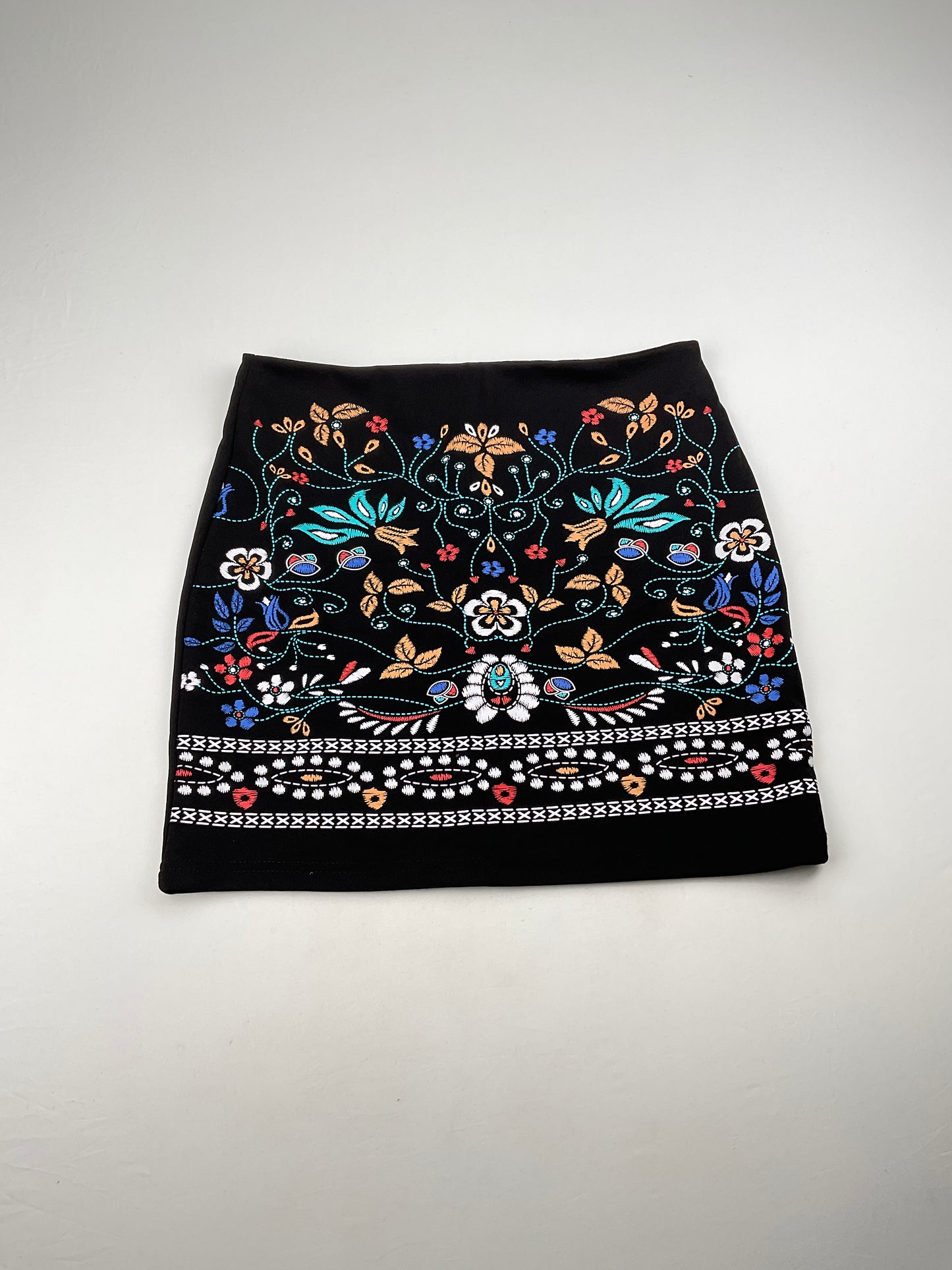 Falda Negro Floral Shien
