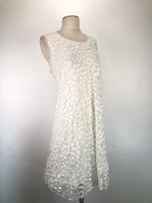 Vestido Blanco Floral Max Studio