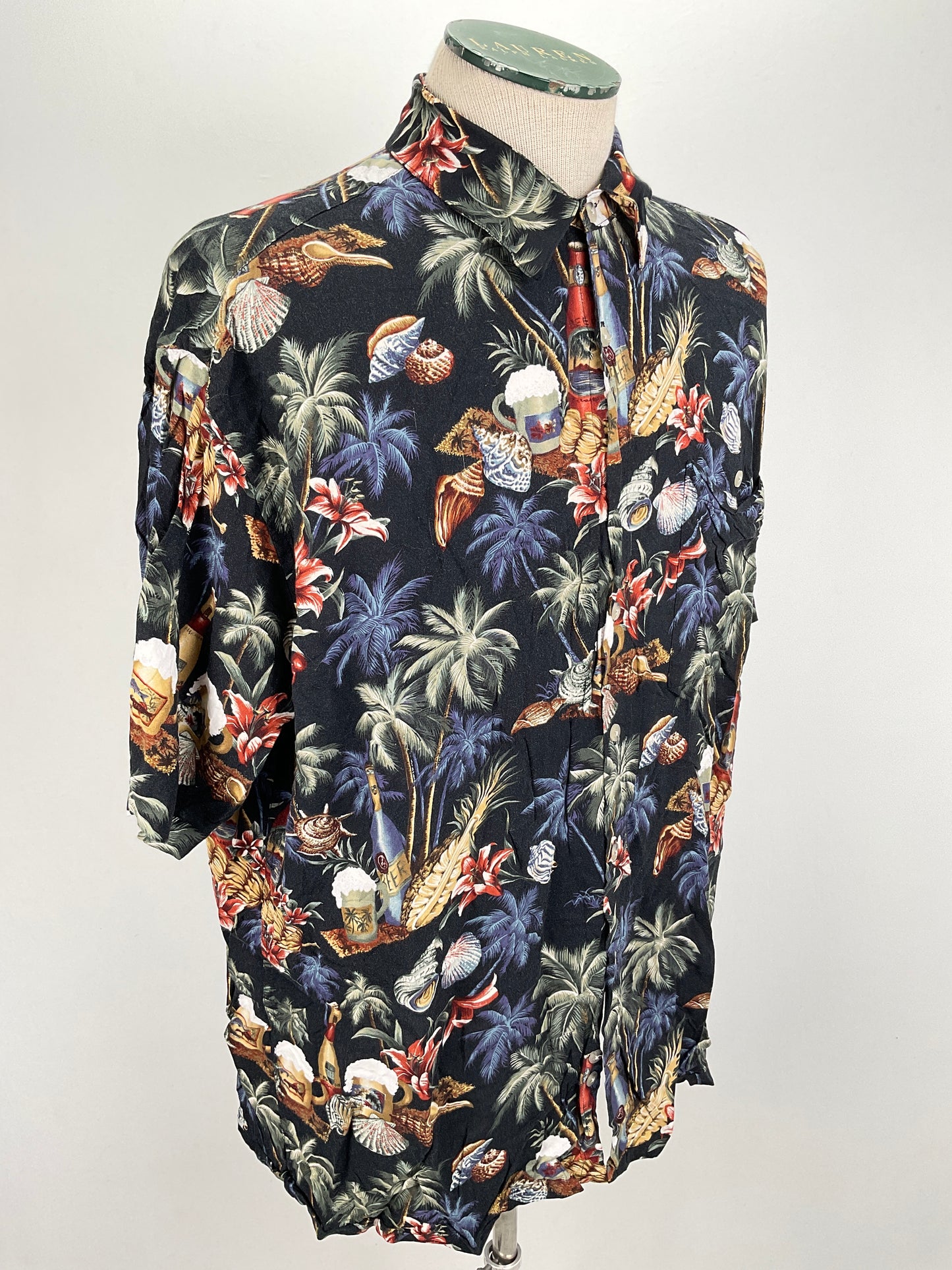 Camisa Negro Floral Half Noon Bay