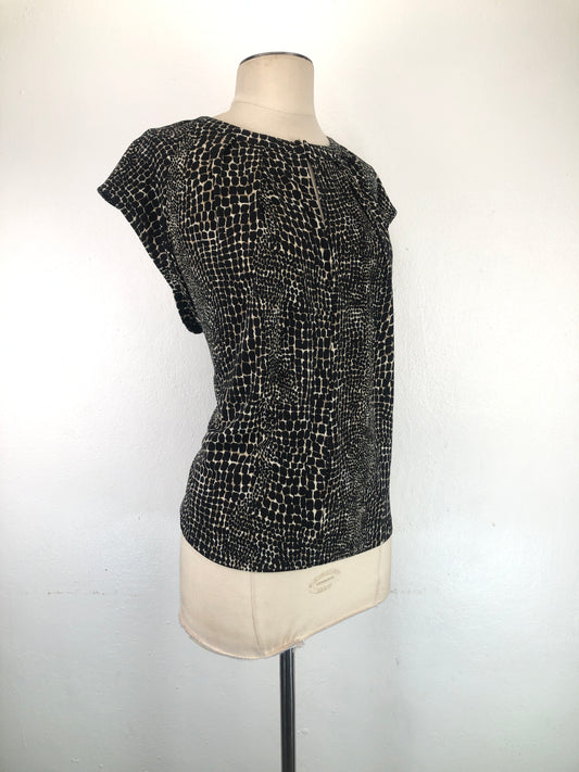 Blusa Negro de Lunares  Banana Republic