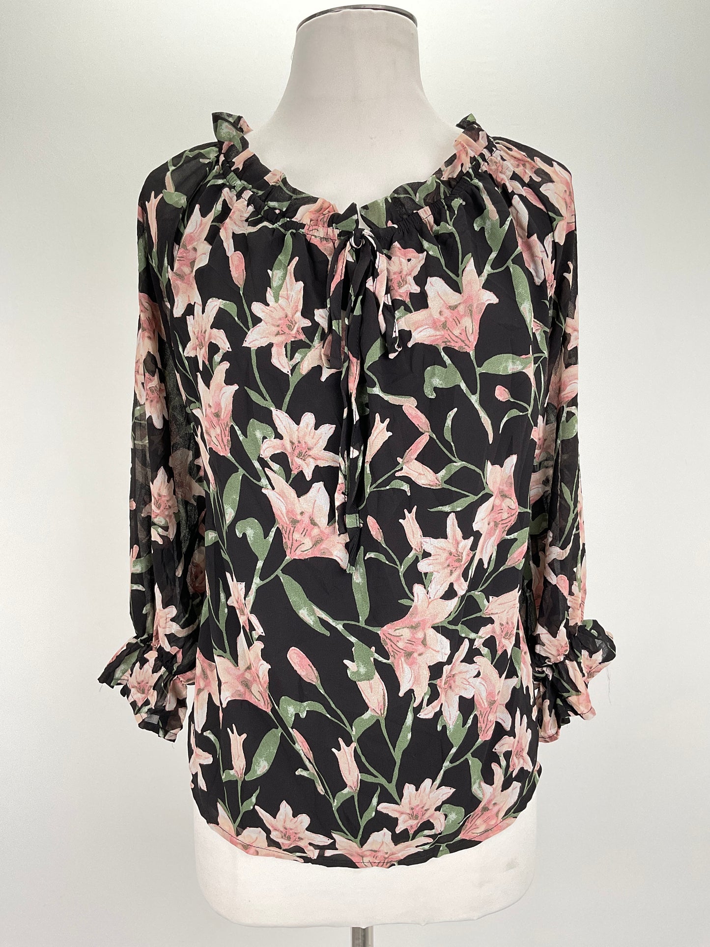 Blusa Negro Floral Cory Co