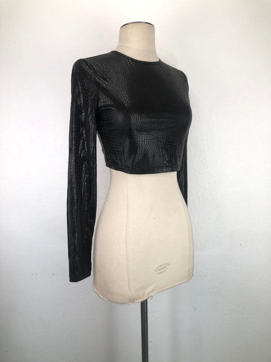 Blusa Negro Leder Shein Sxy
