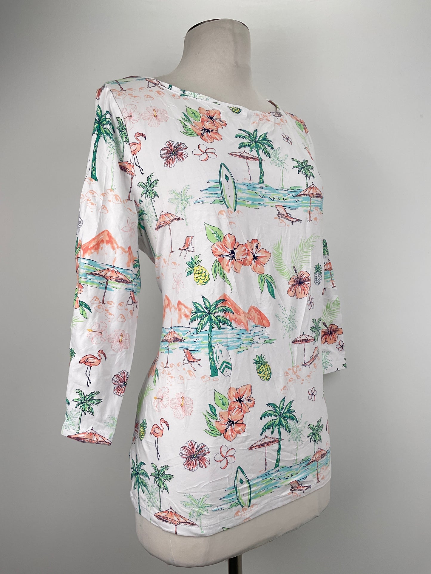 Blusa Blanco Floral Talbots