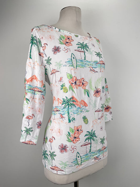 Blusa Blanco Floral Talbots
