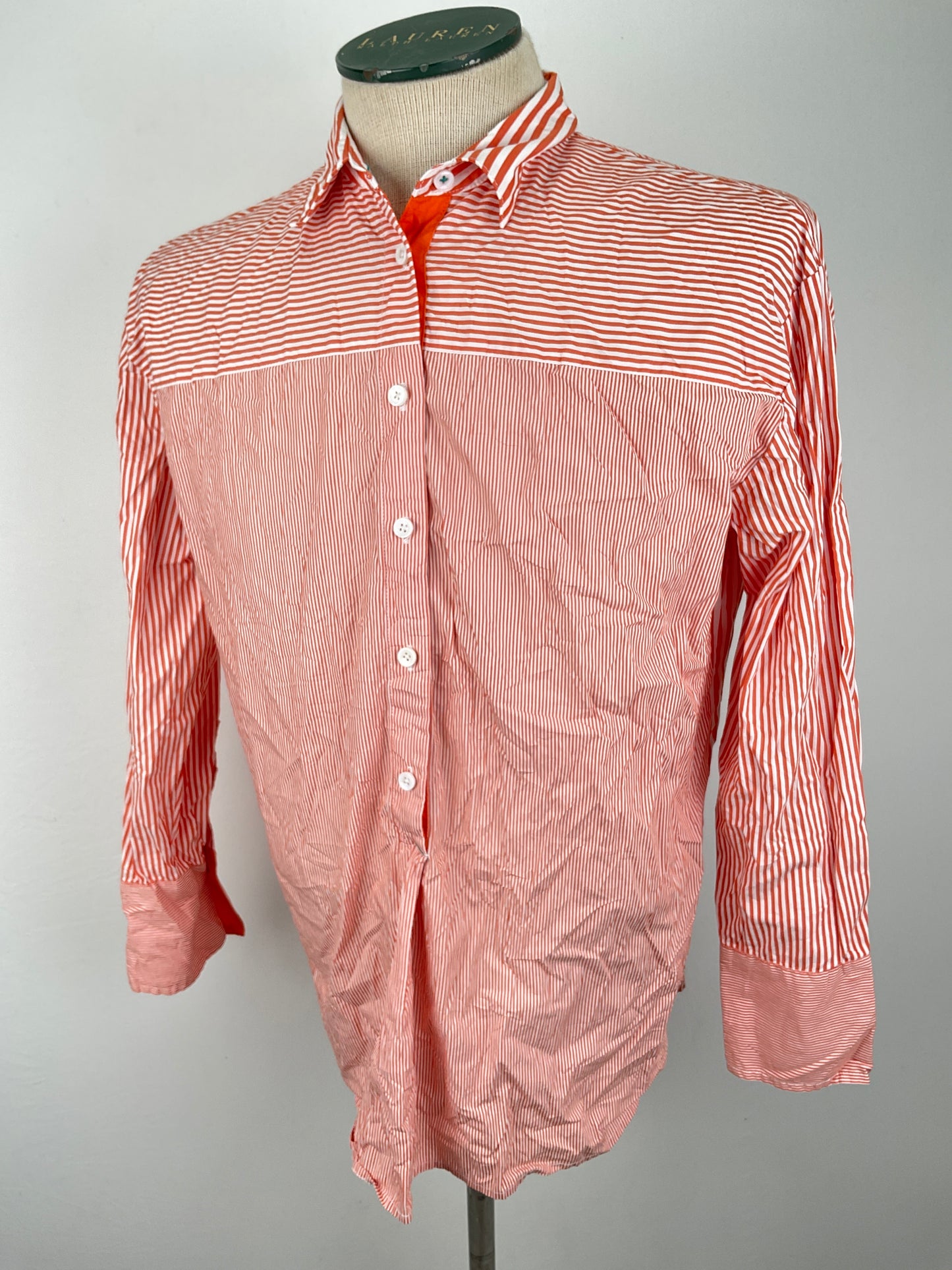 Camisa Naranja de Rayas Tru Luxe