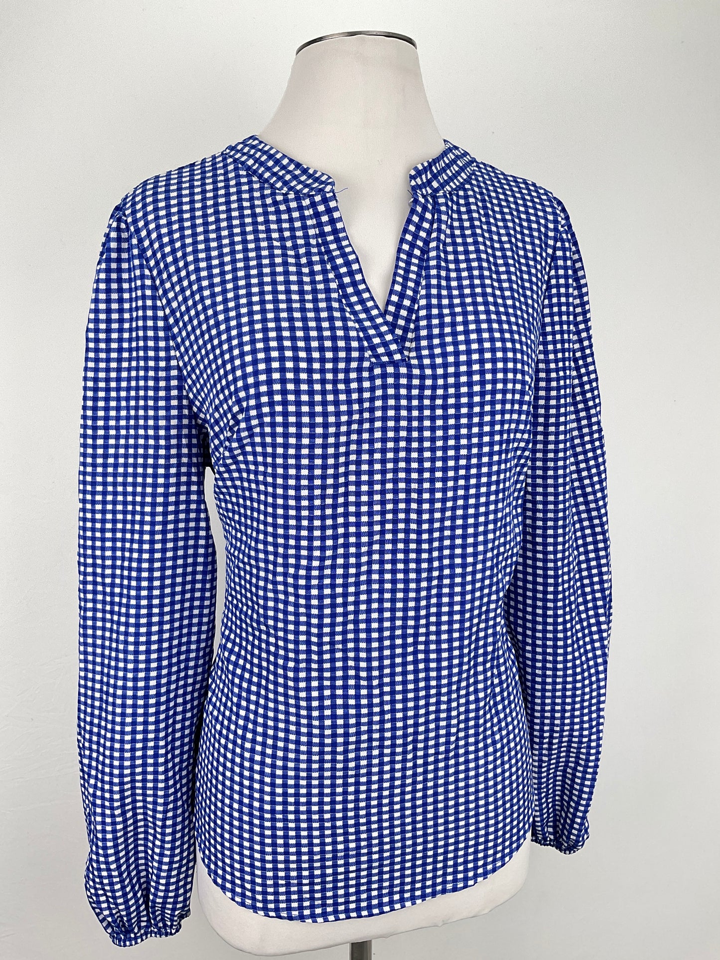 Blusa Azul de Cuadro Shein