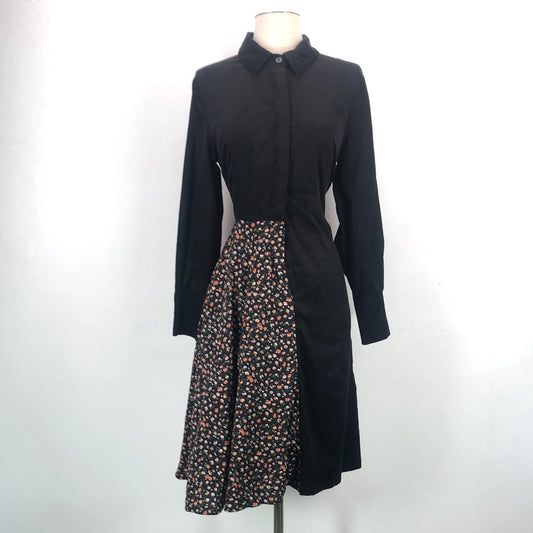 Vestido Negro De Flores Apparalel